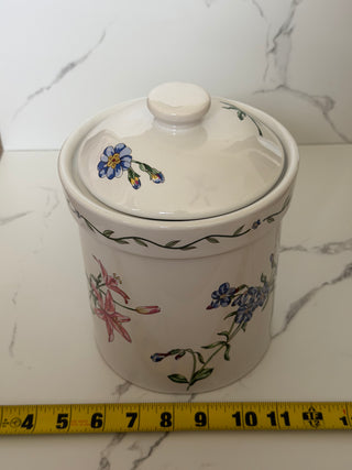 Vintage International China Co. “Terrace Blossoms” Stoneware Canister with Lid