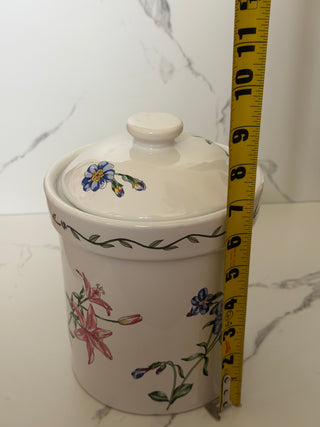 Vintage International China Co. “Terrace Blossoms” Stoneware Canister with Lid
