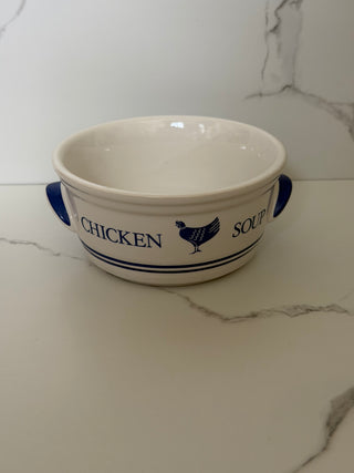 Vintage 1986 FTDA Ceramic Chicken Soup Bowl