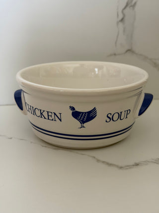 Vintage 1986 FTDA Ceramic Chicken Soup Bowl