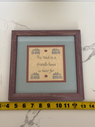 Vintage 1987 Framed Scherenschnitte Friendship Artwork