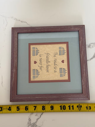 Vintage 1987 Framed Scherenschnitte Friendship Artwork