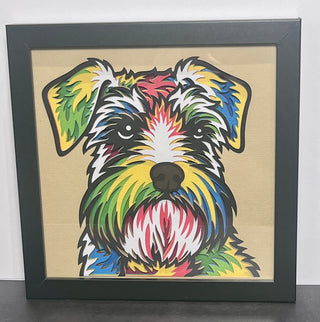 Framed Shadow Box - Schnauzer