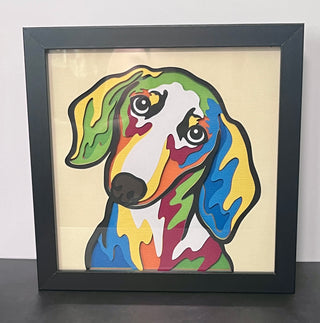 Framed Shadow Box - Dachshund