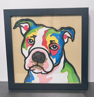Framed Shadow Box - Pitbull