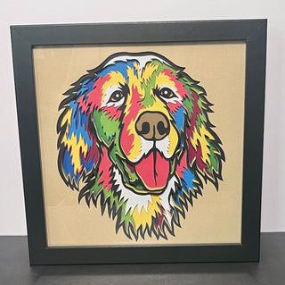 Framed Shadow Box - Golden Ret