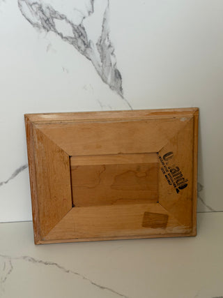Vintage Primitive Wood Framed Americana Artwork