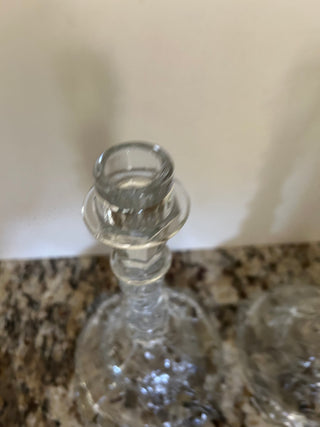 Vintage Indiana Glass “Feather and Scroll” Pressed Glass Candlestick Holder, 1936-1937