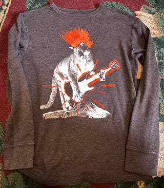 Cat Rockstar, long sleeve youth thermal