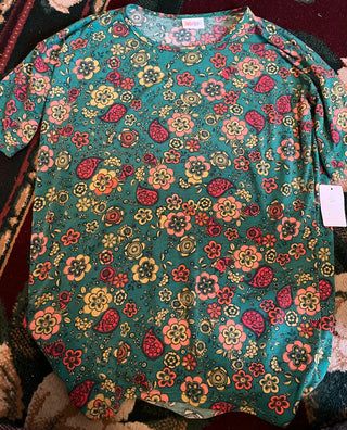 Tunic Top, short sleeved, floral print
