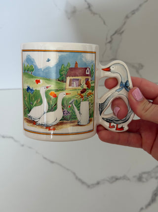 Vintage 1980s Country Goose Mug