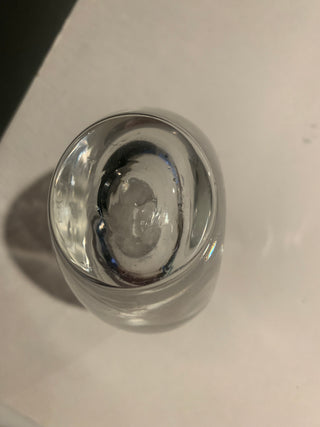 Vntg Ekenas Crystal vase w/Etching 4.5"