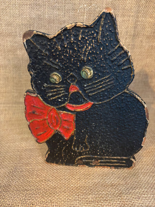 Vintage Black Kitty doorstop