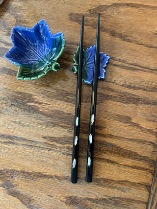 Vintage Ceramic Dipping Bowls and Chopstick Rests