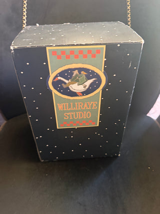 Williraye Studio "Halloween Magic" Witch Riding Black Cat WW6024 *Missing Broom*