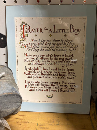 Prayer for a Little Boy plaque