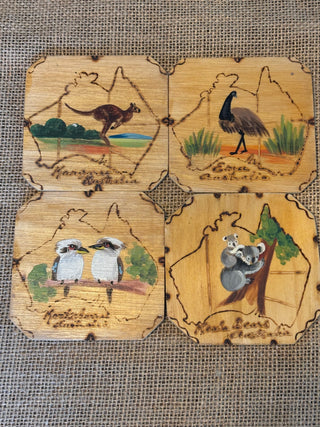 Souvenier Coasters Australia animals set of 4