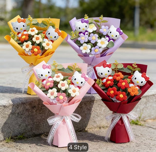 Sanrio Hello Kitty Bouquet Hello Kitty Crochet Daisy Bouquet