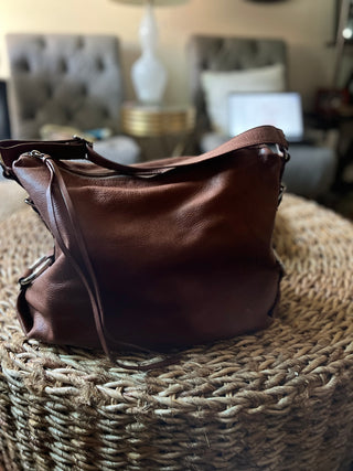 Mj94-Banana Republic cognac leather purse