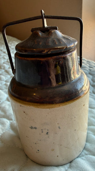 Antique "As You Like It" Stoneware Horseradish Jar