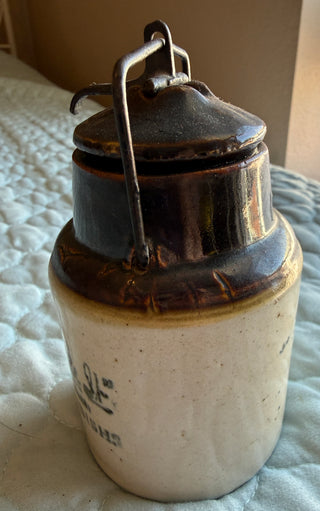 Antique "As You Like It" Stoneware Horseradish Jar