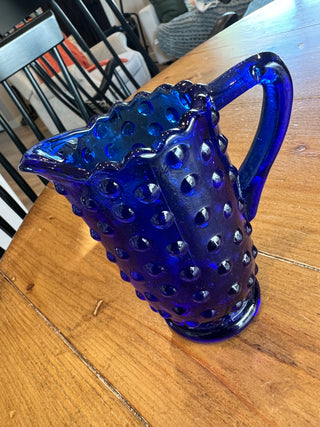Blue Hobnail Fenton Cream Pitcher