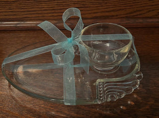 Vintage Luncheon Snack Plate and Cup, Set of 2, Art Deco    MTS