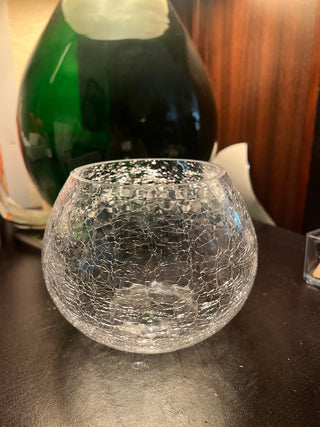 MJ94-Crackle Glass Bowl