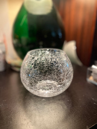 MJ94-Crackle Glass Bowl