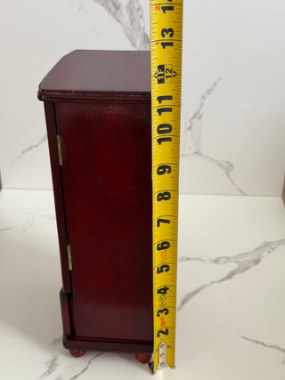 Vintage Tabletop Wood Jewelry Armoire
