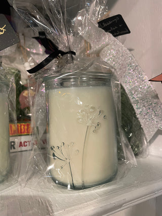 100% Recycled Glass Sea Mist Pillar Candle
