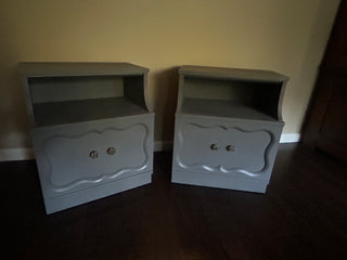 Vintage Nightstand/End Table, Granite Gray