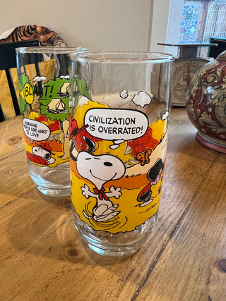 Camp Snoopy Glasses Vintage (Set of 2)