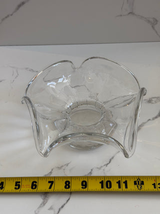 Vintage Clear Pressed Glass Catchall Dish