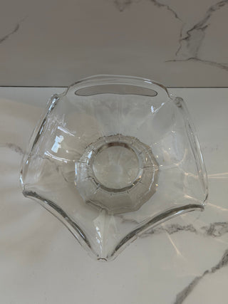 Vintage Clear Pressed Glass Catchall Dish