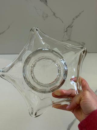 Vintage Clear Pressed Glass Catchall Dish