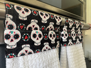 Hanging Kitchen Towel - Sugar Skulls