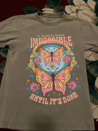 Butterfly and floral illustrations T-Shirt