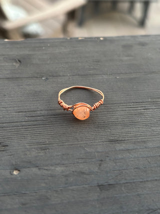 Size 8 light imperial jade copper ring