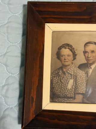 VTG Colorized Black &White Photo of Lovely Couple