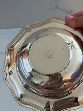 Vintage Sheridan Taunton Silversmiths Silver Plated Scalloped Bowl