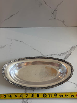 Vintage Roger’s & Bro. Silver-plate Oval Bread Tray