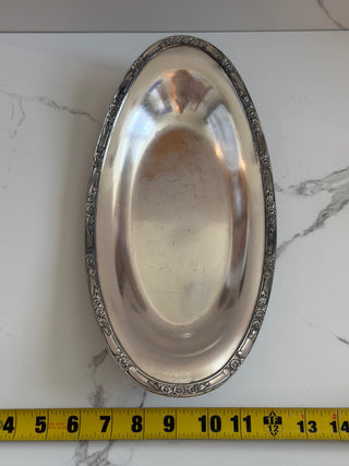 Vintage Roger’s & Bro. Silver-plate Oval Bread Tray