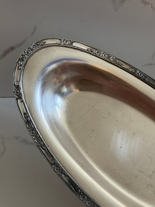 Vintage Roger’s & Bro. Silver-plate Oval Bread Tray
