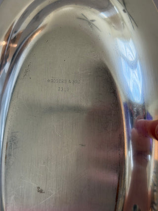 Vintage Roger’s & Bro. Silver-plate Oval Bread Tray