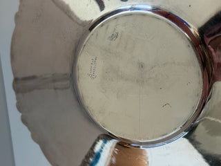 Vintage Sheffield Reproduction Silver-Plated Round Serving Tray