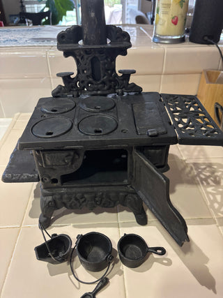Vintage Crescent  Cast Iron Miniature Stove
