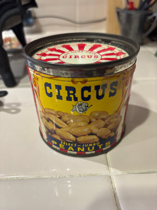 Vintage Circus Peanuts Tin