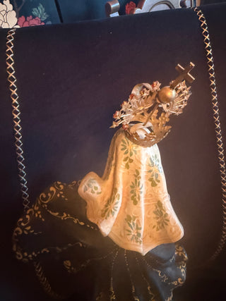 Hand Painted Multicolored Resin Our Lady of Assumption with crown 19"