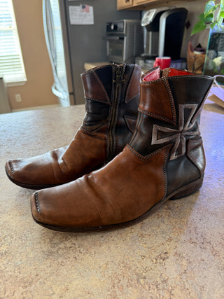 VTG Italian Mark Nason "Capone" Leather Boots Mens SZ. 9